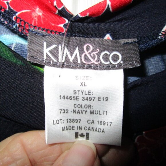 KIM & CO FLORAL PRINT Dress Size L NWT - Picture 2 of 4